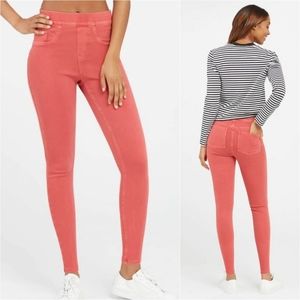🗝NWT SPANX Nantucket Coral Jeanish Leggings Size 1X